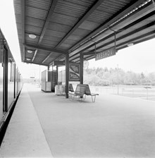 Åkeshovs tunnelbanestation sommaren år 1958