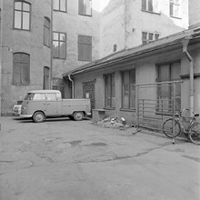 Gårdsfasad och gårdhus till Klara Södra Kyrkogata 12