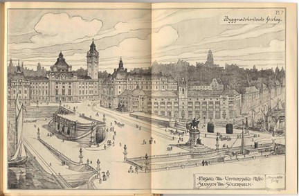Förslag till uppfartsväg från Slussen 1903