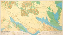 Karta "Hökarängen" år 1954