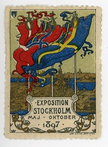 Frimärke från Stockholmsutställningen 1897