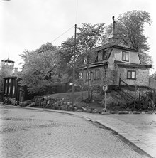 Ludvigsbergsgatan med husen Ludvigsbergsgatan 15 och 13