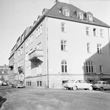 Hörnet Sköldungagatan 1 t.h. och Friggagatan 8
