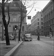 Arsenalsgatan vid Kungsträdgården 1949