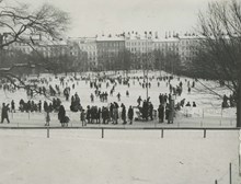 Vasaparkens skridskobana i januari 1933