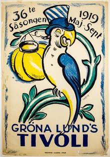 Affisch. Gröna Lund´s Tivoli