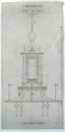 Stadshusets tornkrön - ritningar från februari 1919