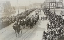 Begravningståg Svenska brigaden 1918 