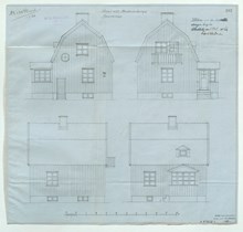 Bygglovsritningar till 1920-talsvilla i Bromma, kvarteret Vapenhuset 4 (dåvarande stadsägan Beckomberga 7)