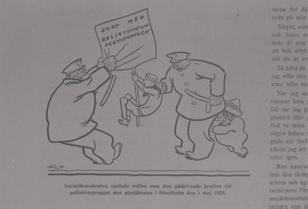 Teckning av Hjalmar Pettersson i Den Unge Kamraten 1928