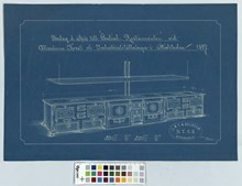 Förslag på spis till Centralrestaurangen vid Stockholmsutställningen 1897