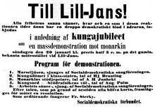 Socialistisk demonstration mot monarkin 1889