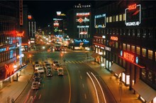 Nattbild från Kungsgatan 1964