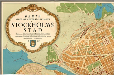 1930 års karta över Stockholm