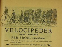 Velocipeder - reklam 1891