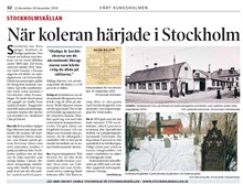 När koleran härjade i Stockholm