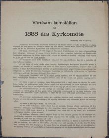 Vördsam hemställan till 1888 års kyrkomöte