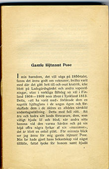 Gamle löjtnant Pose / Adolf Hellander