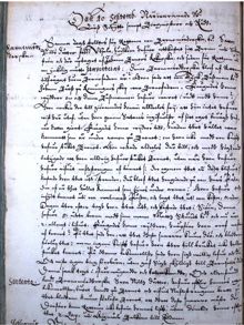Sara Nilsdotter anklagas för barnamord 1625