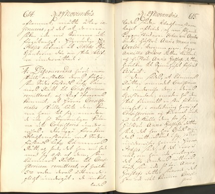 Stockholms domkapitels protokoll från den 29 november 1732, punkt 4 om gråkoltarna.