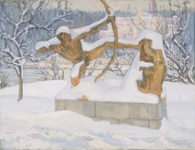 Bourdelles Herakles i snö av prins Eugen
