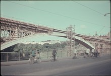 Byggandet av Skanstullsbron under 1940-talet.