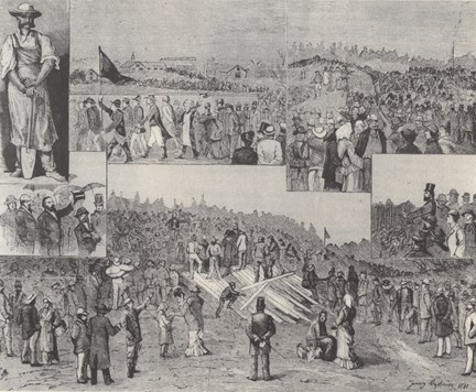 Strejkmöte vid Lill-Jans 13 juni 1881