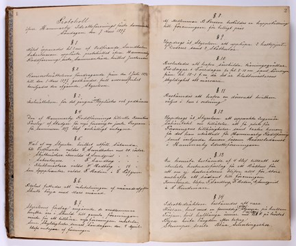 Protokoll från Hammarby Idrottsförenings första sammanträde 7 mars 1897