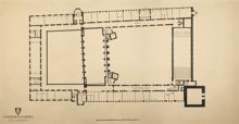 Ritning "Stockholms stadshus. Plan av våningen 3 tr." (uppmätningsritning 1923)