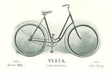 Vesta. Damcykel från Wiklunds Velocipeder