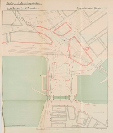 Förslag till uppfartsväg från Slussen 1903
