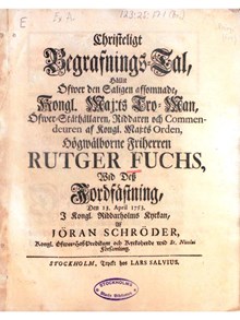 Rutger Fuchs och slaget vid Stäket 1719 