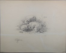 Teckningar av elvaåriga A. Hultgren - 1872 
