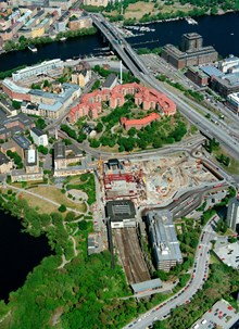 Flygfoto över Liljeholmen