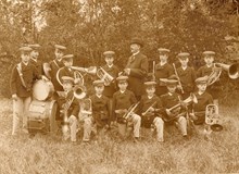 Musikkåren vid Frimurarbarnhuset i Kristineberg, 16 augusti 1908.