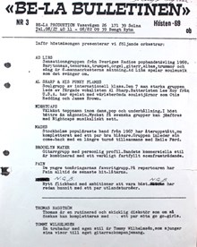 "Be-La Bulletinen" hösten 1969