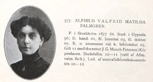 Valfrid Palmgren. Ledamot av Stadsfullmäktige 1910-1911 
