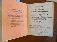 Motbok för frivillig sjukkassa 1910