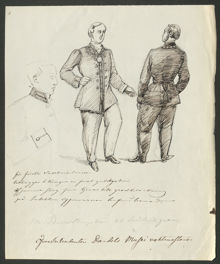 Musei-klädsel en teckning av Fritz von Dardel