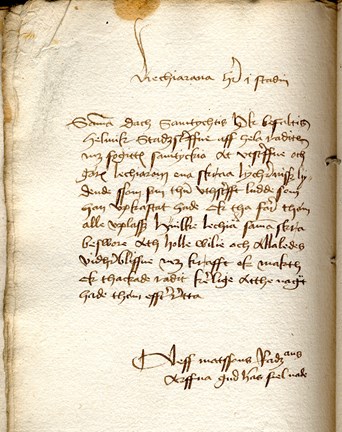 Beslut av stadens borgmästare och råd att läkaryrket får bilda skrå, år 1496