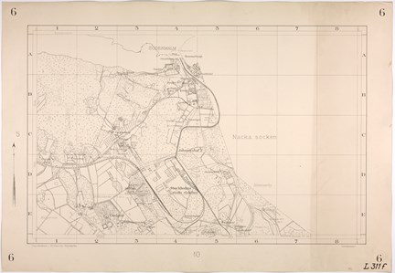 1912 års karta över Brännkyrka del 6