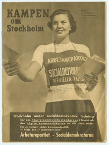 Kampen om Stockholm. Arbetarepartiet Socialdemokraternas valtidning 1950
