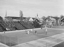 Tennisstadion i Råsunda invigs