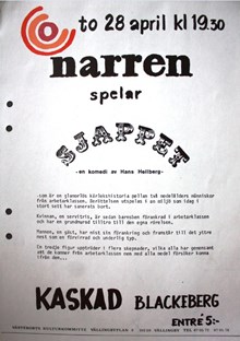 Teater Narren spelar "Sjappet" i Blackeberg 1975