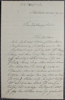 Information om preventivmedel efterfrågas - brev till Dr Nyström 1885