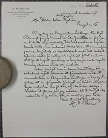 Anton Nyström erbjuds gå med i ny republikansk klubb - brev 1917
