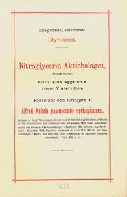 Alfred Nobel och Nitroglycerinaktiebolaget
