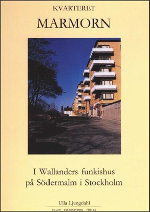 Bild på bokens framsida, med ett fotografi av kvarteret Marmorn.