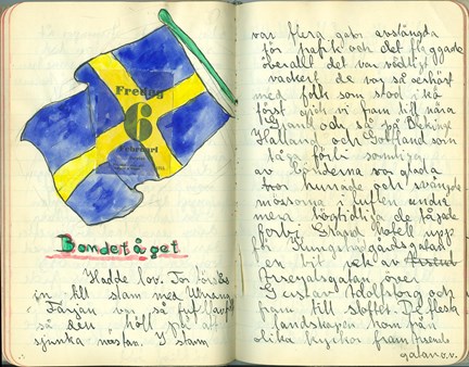 Maja Berghs dagbok under Bondetåget 1914.