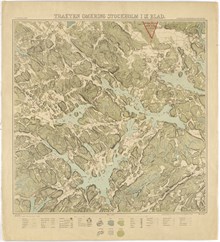 Trakten omkring Stockholm i 9 blad 1861 – kartblad 6 ”Södra bladet”, översett 1892